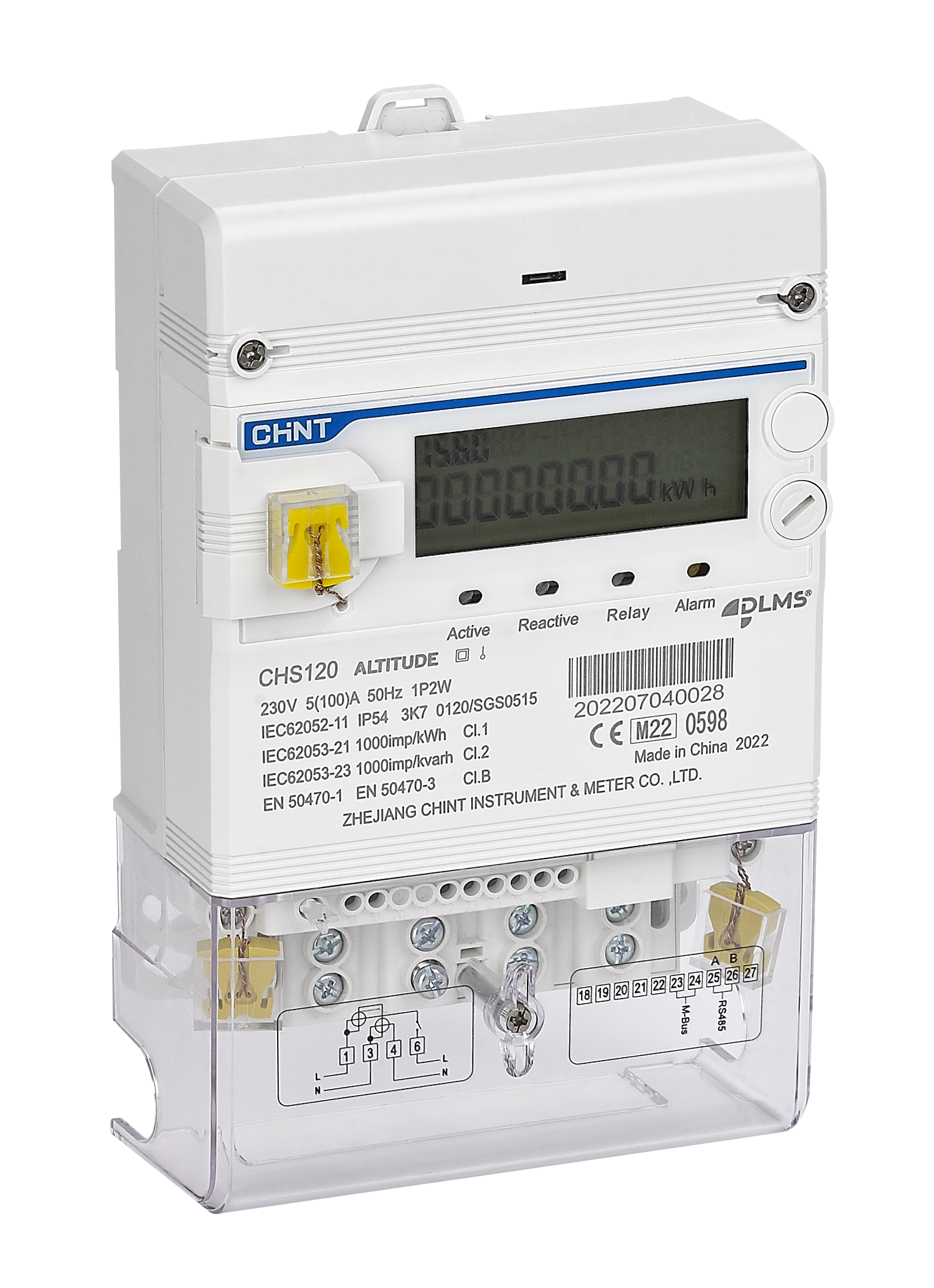 CHS 120 without keypad-Singal Phase Meter-Studio Image-12